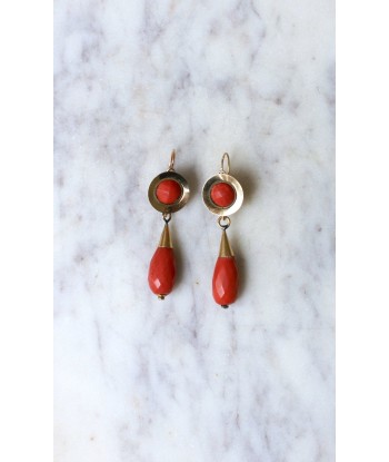 Boucles d'Oreilles Gouttes Corail de la marque