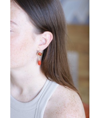 Boucles d'Oreilles Gouttes Corail de la marque