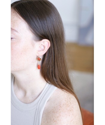 Boucles d'Oreilles Gouttes Corail de la marque