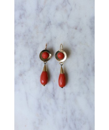 Boucles d'Oreilles Gouttes Corail de la marque