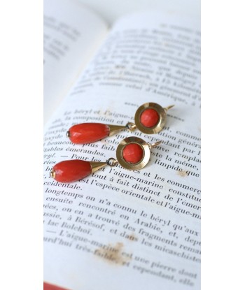 Boucles d'Oreilles Gouttes Corail de la marque