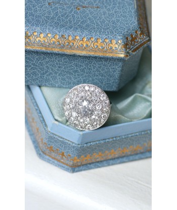 Grande Bague Cible Art Deco Diamants 4,16 Cts JUSQU'A -70%! 