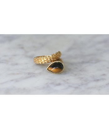 Bague Boucheron Serpent Bohème Or Jaune et Oeil de Tigre prix