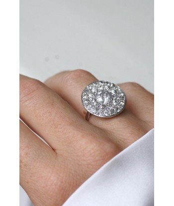 Grande Bague Cible Art Deco Diamants 4,16 Cts JUSQU'A -70%! 