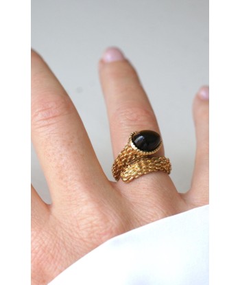 Bague Boucheron Serpent Bohème Or Jaune et Oeil de Tigre prix