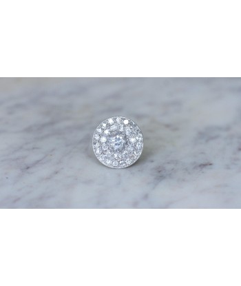 Grande Bague Cible Art Deco Diamants 4,16 Cts JUSQU'A -70%! 