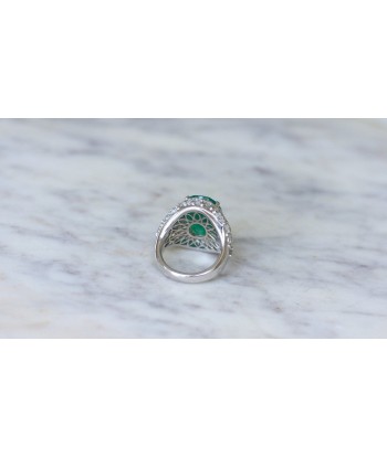 Bague Cocktail Emeraude Colombienne 11.53 Cts et Diamants Véritable concentré