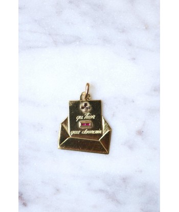 Pendentif enveloppe médaille d'amour A.AUGIS en or 18Kt, Circa 1950 prix