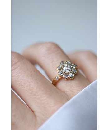 Bague Marguerite Diamants 1.80 Cts Or jaune prix pour 