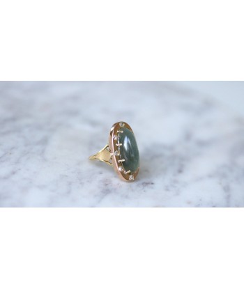 Bague Marquise Oeil de Chat et Diamants sur Or Rose commande en ligne