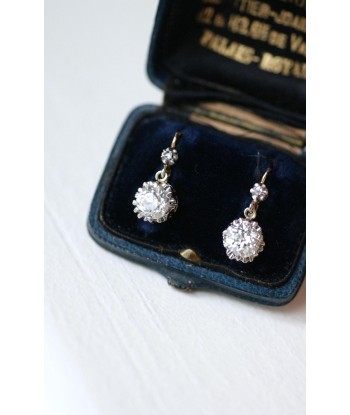 Dormeuses Diamants 2,45 Cts sur Or et Platine de France