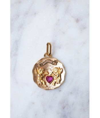 Pendentif anges et cœur vintage en or 18Kt acheter en ligne