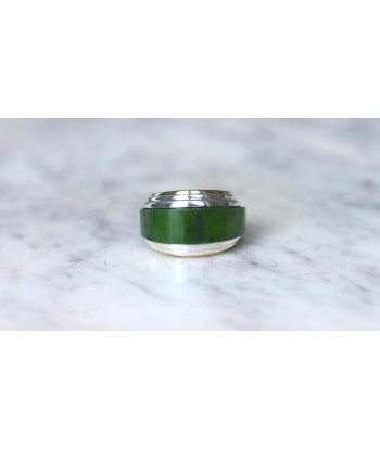 Bague Puiforcat par André Vassort Jade sur Or et Argent Véritable concentré