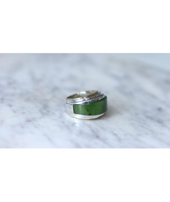 Bague Puiforcat par André Vassort Jade sur Or et Argent Véritable concentré