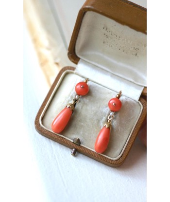 Boucles d'Oreilles Gouttes Corail acheter