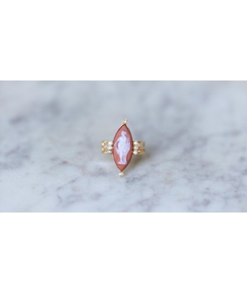 Bague Marquise Ancienne Camée sur Or Rose 2024