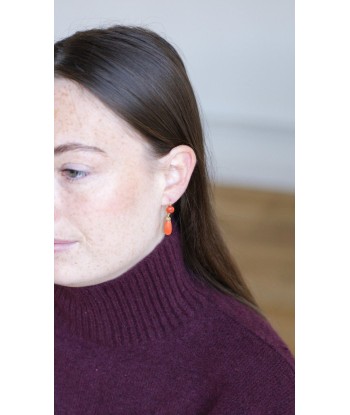 Boucles d'Oreilles Gouttes Corail acheter