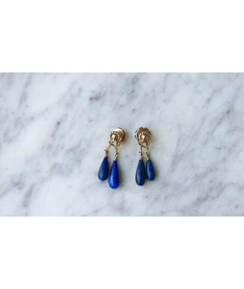 Boucles d'Oreilles Goutte Lapis Lazuli sur Or Jaune ouvre sa boutique