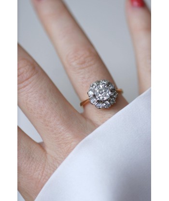 Bague Marguerite Diamants Coussin 1.68 Cts outlet