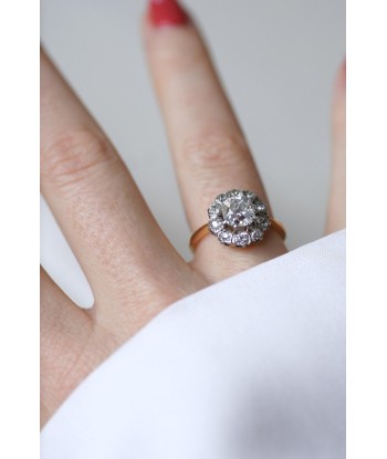 Bague Marguerite Diamants Coussin 1.68 Cts outlet