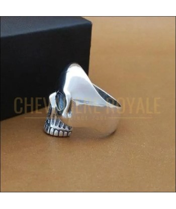 Chevalière pour homme en argent tète sèche remarquable des créatures d'habitude