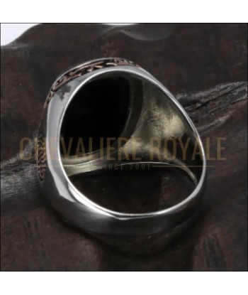 Chevalière homme en argent éclat éblouissant couronne argentée shop