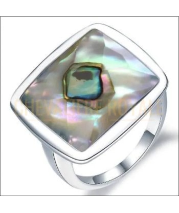 Chevalière pour femme en argent bague abalone la source du mystère outlet