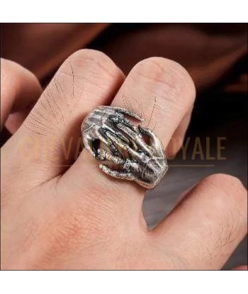 Chevalière pour homme et femme en argent gothique main zombie prix