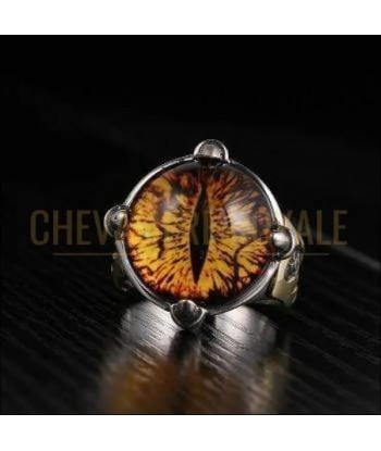 Chevalière femme argent style gothique ajustable oeil flamboyant livraison et retour toujours gratuits