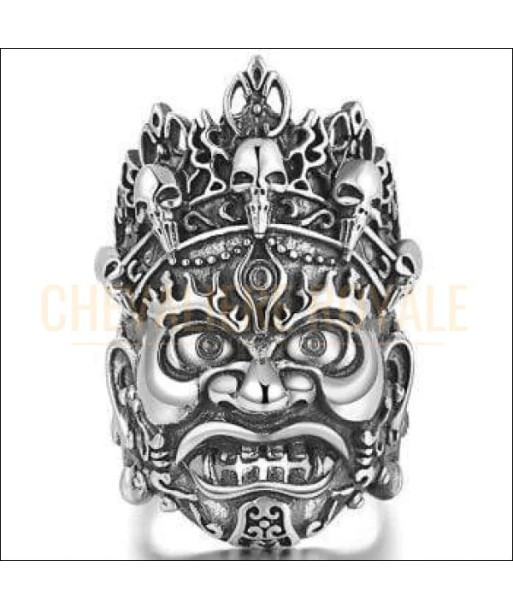 Chevalière homme argent religieuse le dieu du temps Mahakala Découvrez la collection