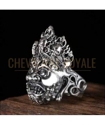 Chevalière homme argent religieuse le dieu du temps Mahakala Découvrez la collection