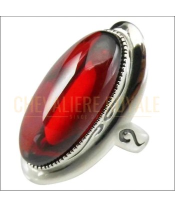 Chevalière femme argent forme ovale d'une divine pierre de ZIRCON Livraison rapide