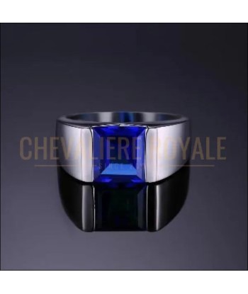 Chevalière pour homme argent pierre métaformique bleu pour bénéficier 