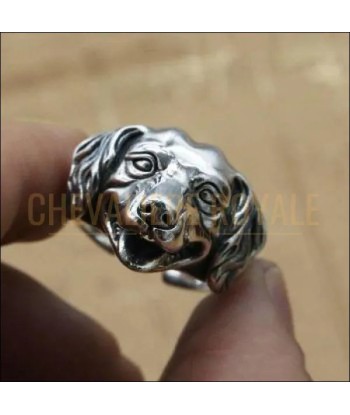 Chevalière homme femme argent en forme de chien ajustable vous aussi creer 