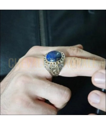 Chevalière pour homme artisanale en argent pierre Lapis Lazuli Vous souhaitez 