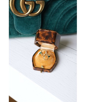 Bague vintage Gucci à mors en or jaune et émail vert, Années 70 Vous souhaitez 