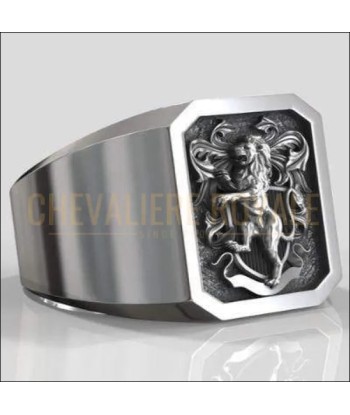 Chevalière homme en argent sterling la sculpture tête de lion 3D plus qu'un jeu 