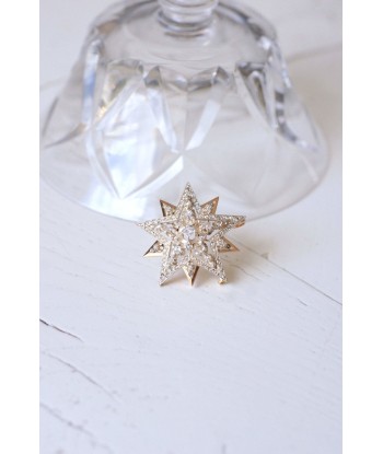 Broche, pendentif Etoile Victorienne or, argent, et diamants Livraison rapide