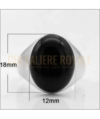 Chevalière homme argent pierre onyx noir l'énergies protectrices en ligne