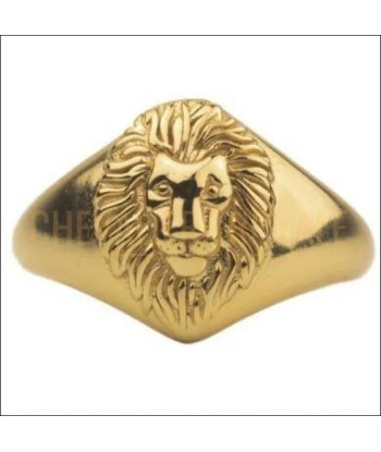 Chevalière femme tête de lion plaquée or 18K ou en argent 925 offre 