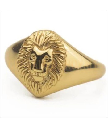 Chevalière femme tête de lion plaquée or 18K ou en argent 925 offre 