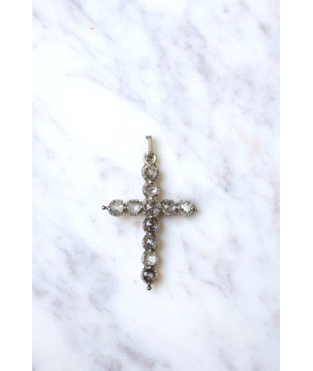 Croix ancienne en argent, vermeil, et strass, XVIIIe Siècle en ligne des produits 