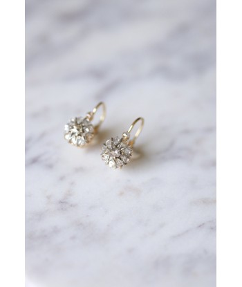 Boucles d'oreilles dormeuses anciennes en or, argent, et diamants Comparez et commandez 