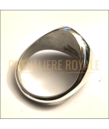 Chevalière argent personnalisable avec date logo et nom la chaussure