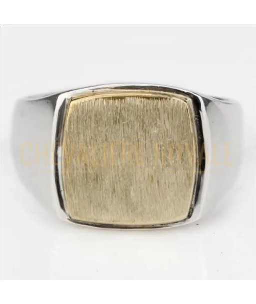 Chevalière homme personnalisable en argent style simple Les êtres humains sont 