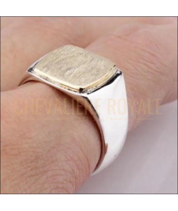 Chevalière homme personnalisable en argent style simple Les êtres humains sont 