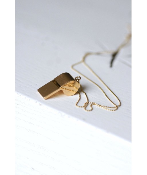 Pendentif charm vintage sifflet en or jaune 18Kt outlet