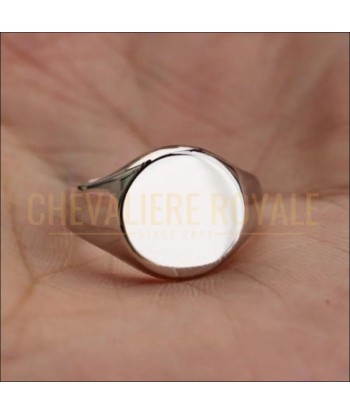 Chevalière personnalisable en argent sterling forme ronde solde