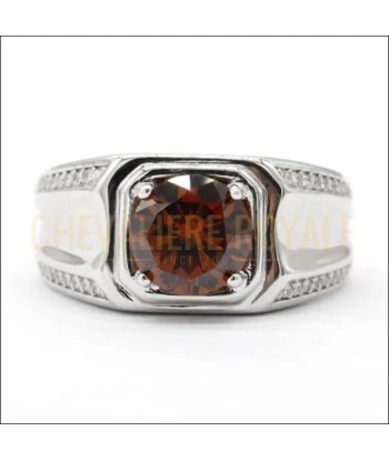 Bague chevalière homme argent 925 avec la pierre CZ en stock