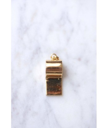 Pendentif charm vintage sifflet en or jaune 18Kt outlet